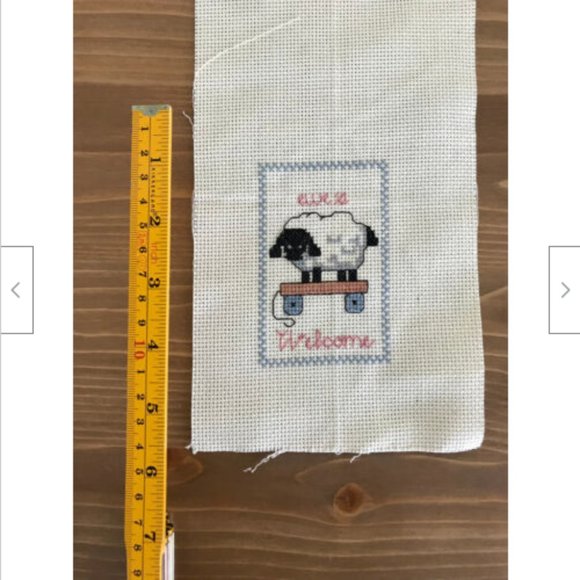 3 Completed Cross Stitch Embroidery FRIENDSHIP Sayings Ewe's Welcome - Picture 3 of 5